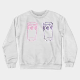 Nana anime strawberry glasses (pastel pink and purple) Crewneck Sweatshirt